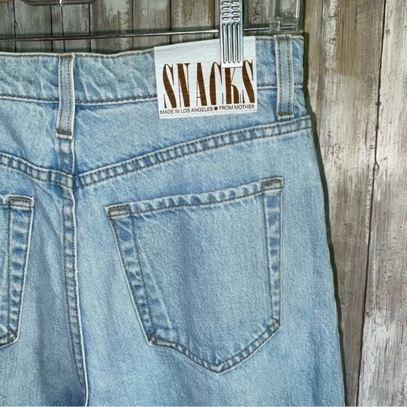 MOTHER Pleated Fun Dip Puddle Jeans Snacks High Rise Barrel Leg Just A Nibble 31 - Picture 8 of 14